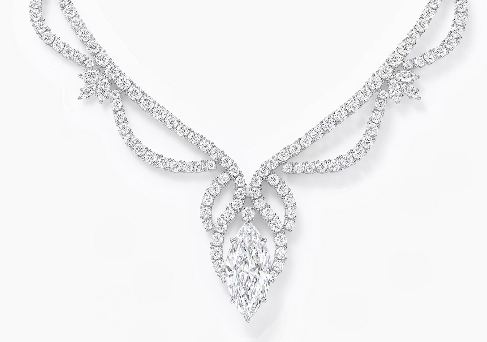 Harry Winston Diamond Necklace Crop